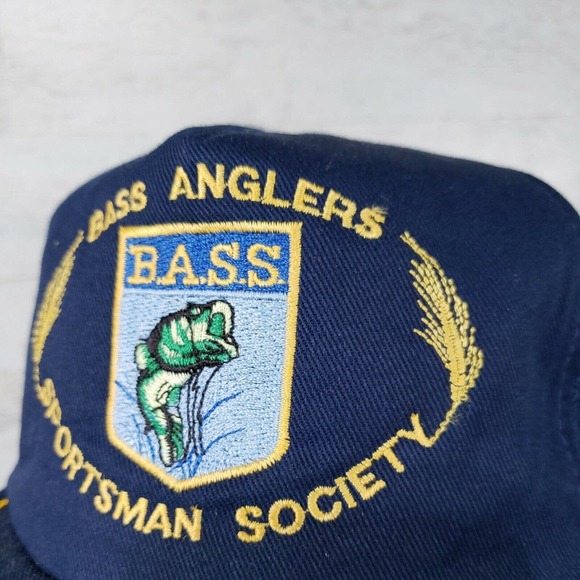 Vintage Bass Anglers Sportsman Society Trucker Hat Fishing Cap Mesh Snapback USA - Picture 6 of 11